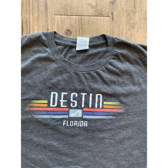 Destin Florida Men’s T-Shirt Gray XL Classic Beach Tee - Picture 2 of 3